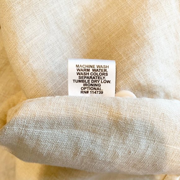 Flax Tan Button Up Blouse/Jacket   893 - Picture 5 of 7